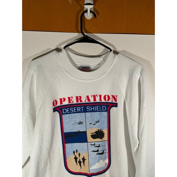 Vintage Operation‎ Desert Shield Desert Storm Crewneck Sweater Oneita Large USA - Picture 2 of 10